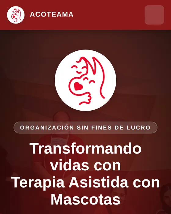 Página de ACOTEAMA vista en un celular